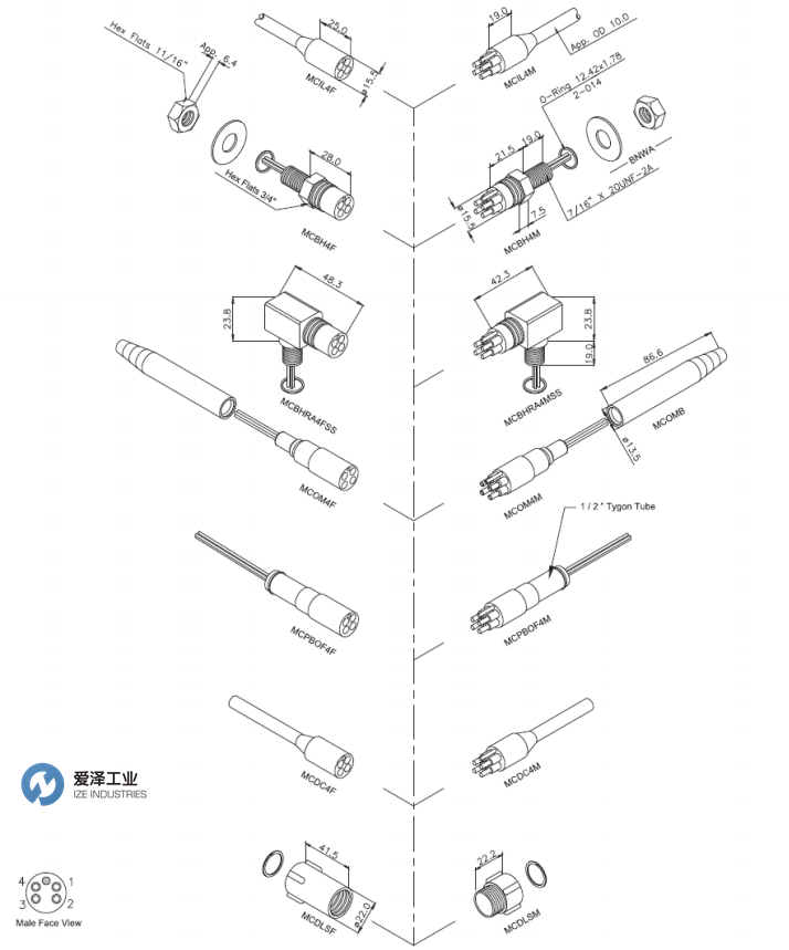 SUBCONN水密連接器4芯 愛(ài)澤工業(yè) izeindustries.png