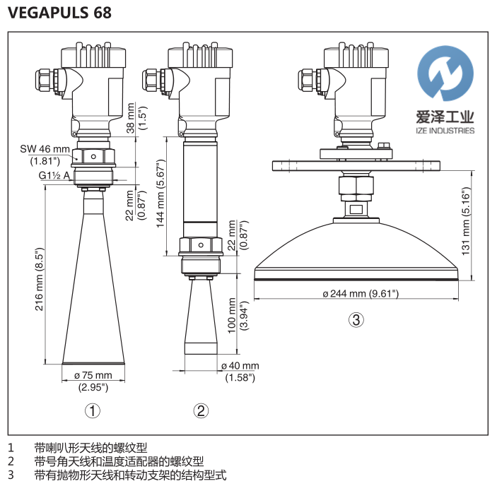 VEGA流量計PULS68 愛澤工業(yè)izeindustries (1).png