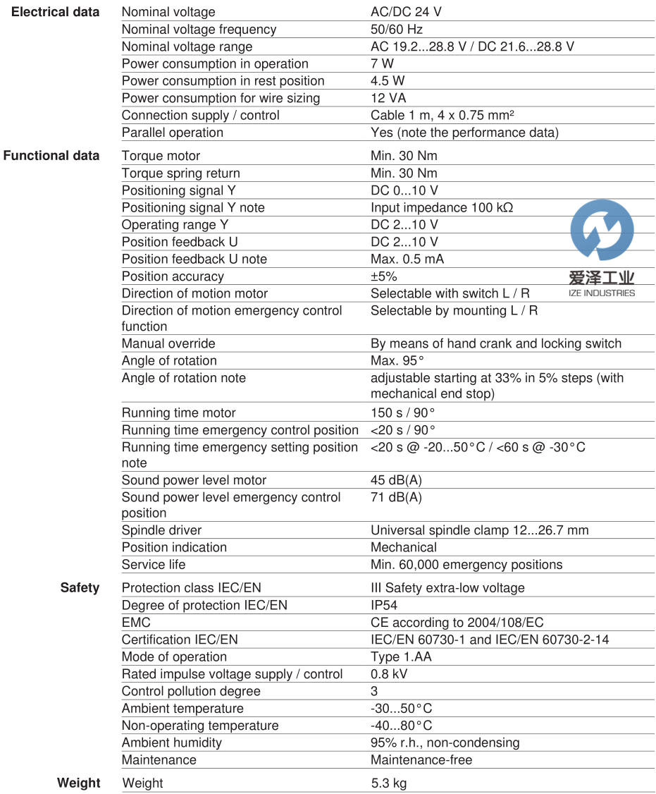 BELIMO風(fēng)閥執(zhí)行器EF24A-SR 愛澤工業(yè)izeindustries (1).png
