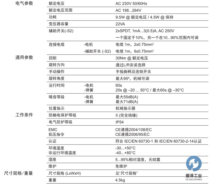 BELIMO風(fēng)閥執(zhí)行器EF230A-S2 愛(ài)澤工業(yè)izeindustries (1).png