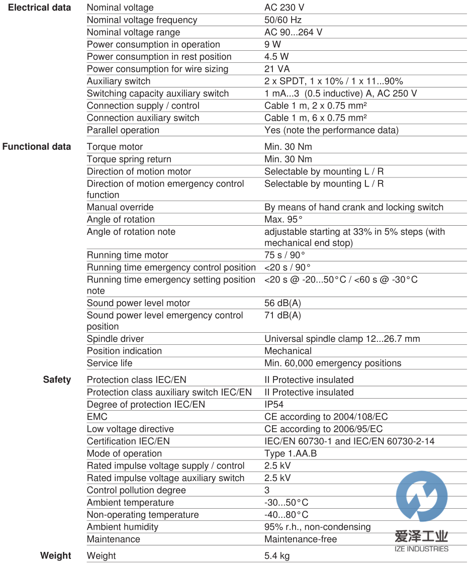 BELIMO風(fēng)閥執(zhí)行器EF230A-S2 愛(ài)澤工業(yè)izeindustries (2).png
